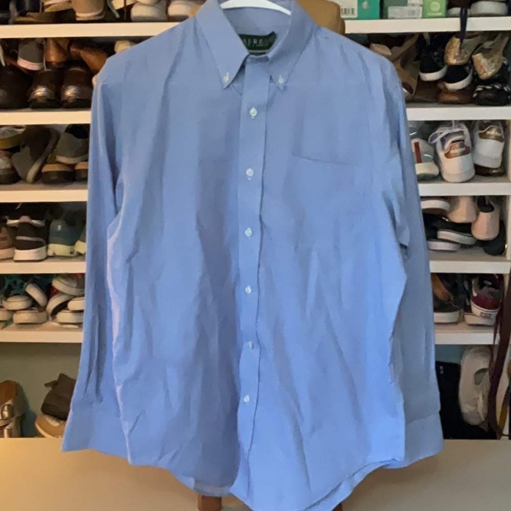 EUC Mens Ralph Lauren long sleeve button down polo shirt